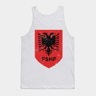 Albania /// Faded-Vintage Style Flag Design Tank Top